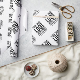 Benutzerdefiniertes Firmenlogo Unternehmen Modern Geschenkpapier