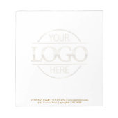 Benutzerdefiniertes Firmenlogo verblasster Hinterg Notizblock (Vorderseite)