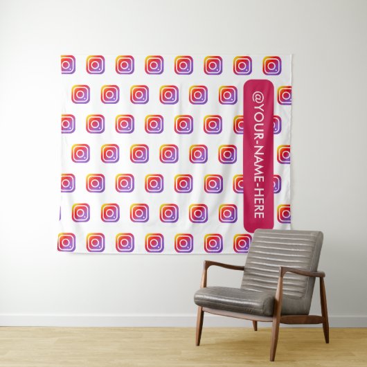 benutzerdefiniertes Firmenlogo Wandteppich (Beispiel (Horizontal))