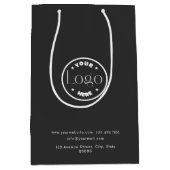 Benutzerdefiniertes Firmenlogo | Website Beruflich Mittlere Geschenktüte (Vorderseite)