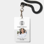 Benutzerdefiniertes Firmenmitarbeiter-Geschäftslog Ausweis (Vorderseite mit Lanyard)