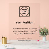 Benutzerdefiniertes Firmenschild mit schwarzem Log Acrylschild (Hochzeit)