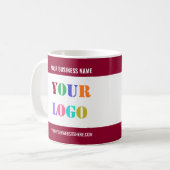 Benutzerdefiniertes Firmensignet Kaffeetasse mit M (Vorderseite Links)