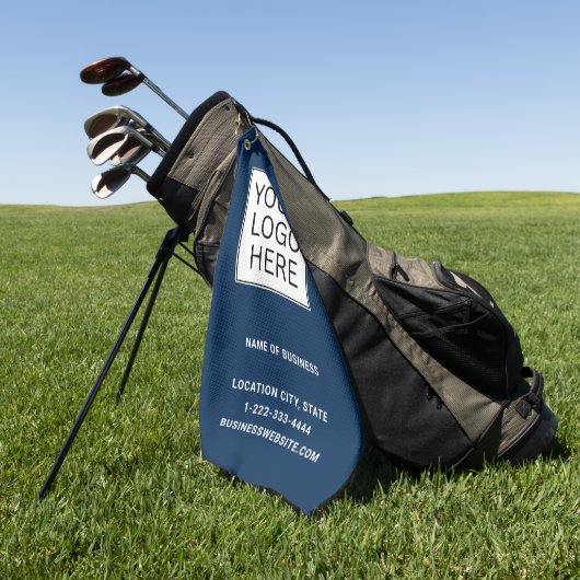 Benutzerdefiniertes Firmenslogo und Text Golfhandtuch (Gras)