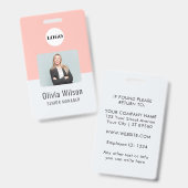 Benutzerdefiniertes Firmensymbol Mitarbeiterfoto B Ausweis (Vorder- & Rückseite)