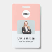 Benutzerdefiniertes Firmensymbol Mitarbeiterfoto B Ausweis (Vorderseite)