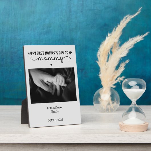 Benutzerdefiniertes First Mother Day Foto Niedlich Fotoplatte (Seite)