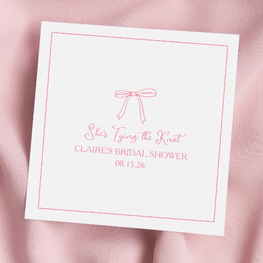 Benutzerdefiniertes "Fixieren des Knotens" rosa Br Serviette