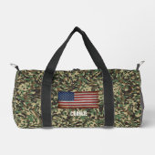Benutzerdefiniertes Flag Camouflage Grüner Persona Duffle Bag (Vorderseite)