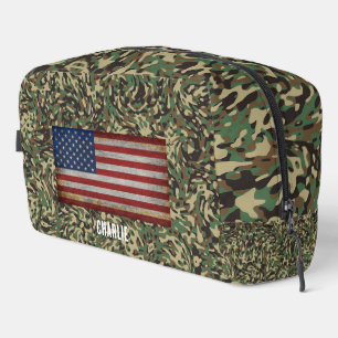 Benutzerdefiniertes Flag Camouflage Grüner Persona Waschbeutel