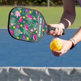 🦩 🦩 benutzerdefiniertes Flamingo-Party, zweiseit Pickleball Schläger