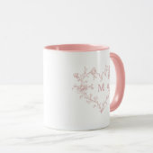 Benutzerdefiniertes florales Monogramm Floral Toil Tasse (VorderseiteRechts)