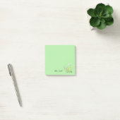Benutzerdefiniertes florales Monogramm Minze Post-it Klebezettel (Büro)