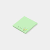 Benutzerdefiniertes florales Monogramm Minze Post-it Klebezettel (angewinkelt)