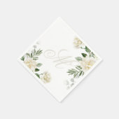 Benutzerdefiniertes florales Monogramm Serviette (Ecke)