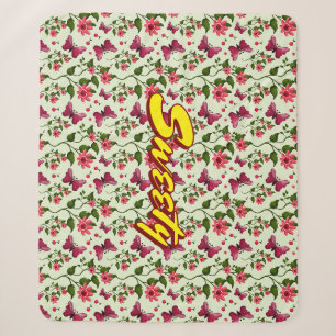 Benutzerdefiniertes florales Schmetterlings-Kirsch Sherpadecke