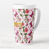 Benutzerdefiniertes florales Schmetterlingsmuster Milchtasse (Rechte Ecke)