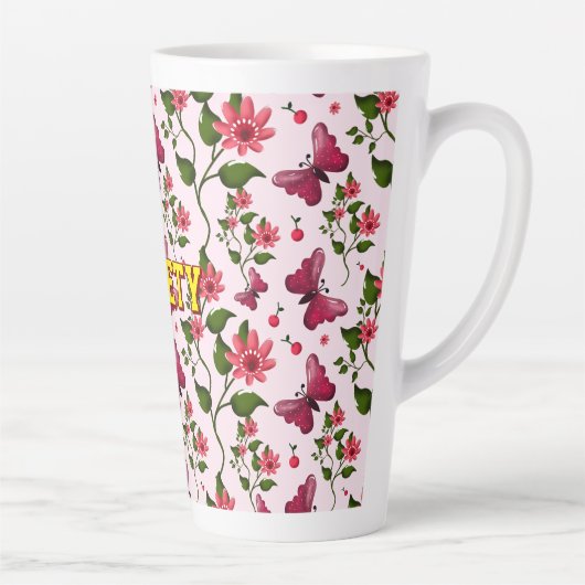 Benutzerdefiniertes florales Schmetterlingsmuster Milchtasse (Rechts)