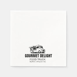 Benutzerdefiniertes Food Truck Logo Quadratisches  Serviette