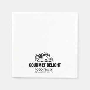Benutzerdefiniertes Food Truck Logo Quadratisches Serviette