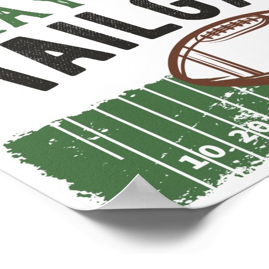 Benutzerdefiniertes Football-Party Maßgeschneidert Poster (Ecke)