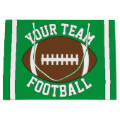 Benutzerdefiniertes Football-Team Name oder Text-S Große Geschenktüte (Vorderseite)
