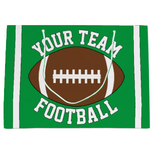 Benutzerdefiniertes Football-Team Name oder Text-S Große Geschenktüte