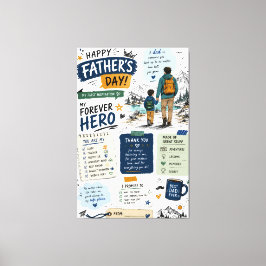 Benutzerdefiniertes Forever Hero Father's Day Ande Leinwanddruck