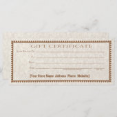 Benutzerdefiniertes Formular für Geschenkgutschein (Vorne/Hinten)