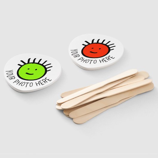 Benutzerdefiniertes Foto 10 PADDLE-HAND-FANS, FAVO Fächer (Non-assembled)