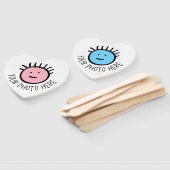 Benutzerdefiniertes Foto 10 x HERZHAND-FANS, FAVOR Fächer (Non-assembled)