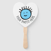 Benutzerdefiniertes Foto 10 x HERZHAND-FANS, FAVOR Fächer (Rückseite)