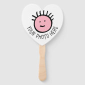 Benutzerdefiniertes Foto 10 x HERZHAND-FANS, FAVOR Fächer (Vorderseite)