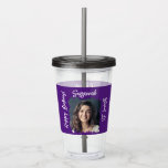 Benutzerdefiniertes Foto 16. Happy Birthday Lila V Acryltrinkbecher<br><div class="desc">Passen Sie den Feierungstext mit Ihrer passenden Nachricht für jeden Anlass an. Ersetzen Sie die Platzhalteraufnahme durch Ihr Foto. Füllen Sie die Vorlagenfelder aus, entfernen Sie den Text, oder klicken Sie auf Anpassen, um den gewünschten Schriftart auszuwählen. Ihr Foto erscheint mit der rauen Kante, wie Sie hier sehen. Eine lustige...</div>