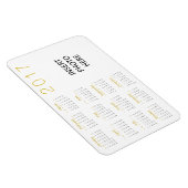 Benutzerdefiniertes Foto 2017 Kalender Magnet Gold (Rechte Seite)
