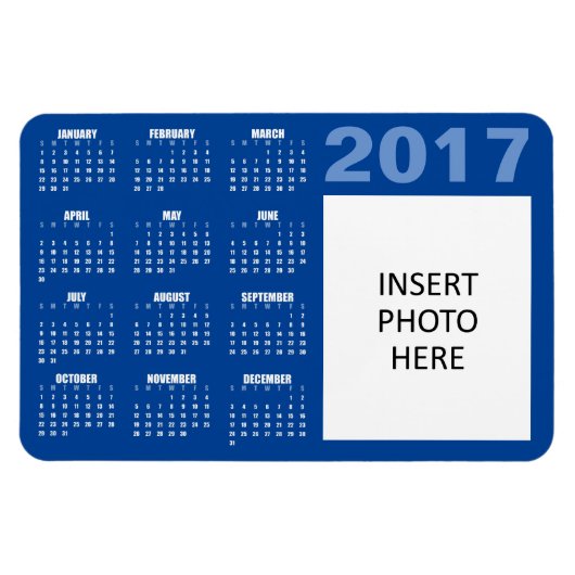 Benutzerdefiniertes Foto 2017 Kalendermagazin Magnet (Horizontal)