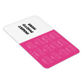 Benutzerdefiniertes Foto 2020 | Warmer rosa Magent Magnet (Rechte Seite)