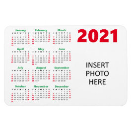 Benutzerdefiniertes Foto 2021-Kalender | Christmas Magnet