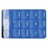 Benutzerdefiniertes Foto 2021-Kalender | Weißes Te Magnet (Horizontal)