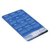 Benutzerdefiniertes Foto 2021-Kalender | Weißes Te Magnet (Rechte Seite)