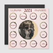 Benutzerdefiniertes Foto 2021 Lunar-Phasen Magnet- Magnetkarte (Vorne/Hinten)