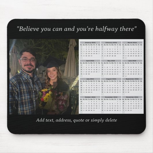 Benutzerdefiniertes Foto 2024 Kalender mit Persona Mousepad (Vorne)