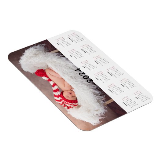 Benutzerdefiniertes Foto 2024 Kalendermagazin Magnet (Rechte Seite)