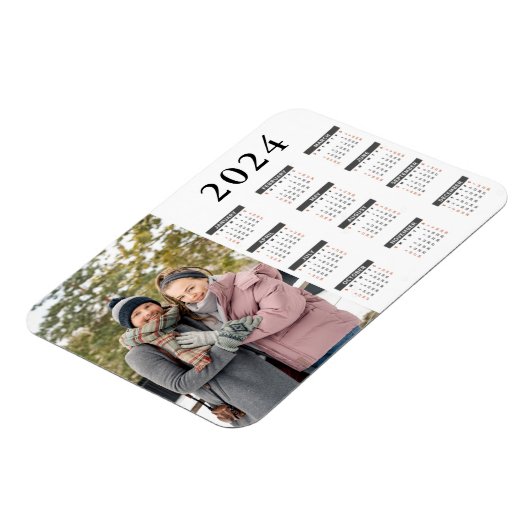 Benutzerdefiniertes Foto 2024 Kalendermagazin Magnet (Linke Seite)