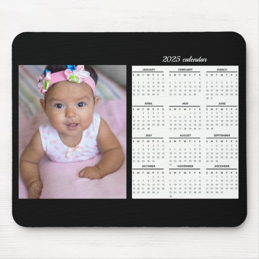 Benutzerdefiniertes Foto 2025 Kalender Personalisi Mousepad (Vorne)
