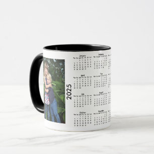 Benutzerdefiniertes Foto 2025-Kalender Tasse