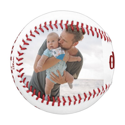 benutzerdefiniertes Foto 2-Keepsake Baseball (Vorderseite Links)