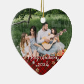 Benutzerdefiniertes Foto 2-seitige Karierte Grenze Keramik Ornament (Rechts)