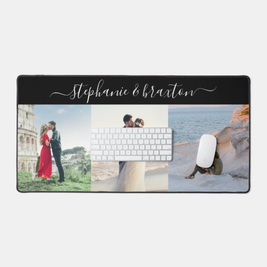 Benutzerdefiniertes Foto 3 Bildvorlagenschreibmatt Schreibtischunterlage (Tastatur & Maus)