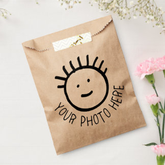 Benutzerdefiniertes Foto 50 x KRAFT FAVOR-TÜTEN Le Geschenktütchen